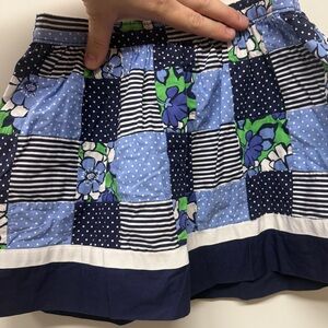 Gymboree Blue Floral Patchwork Skirt